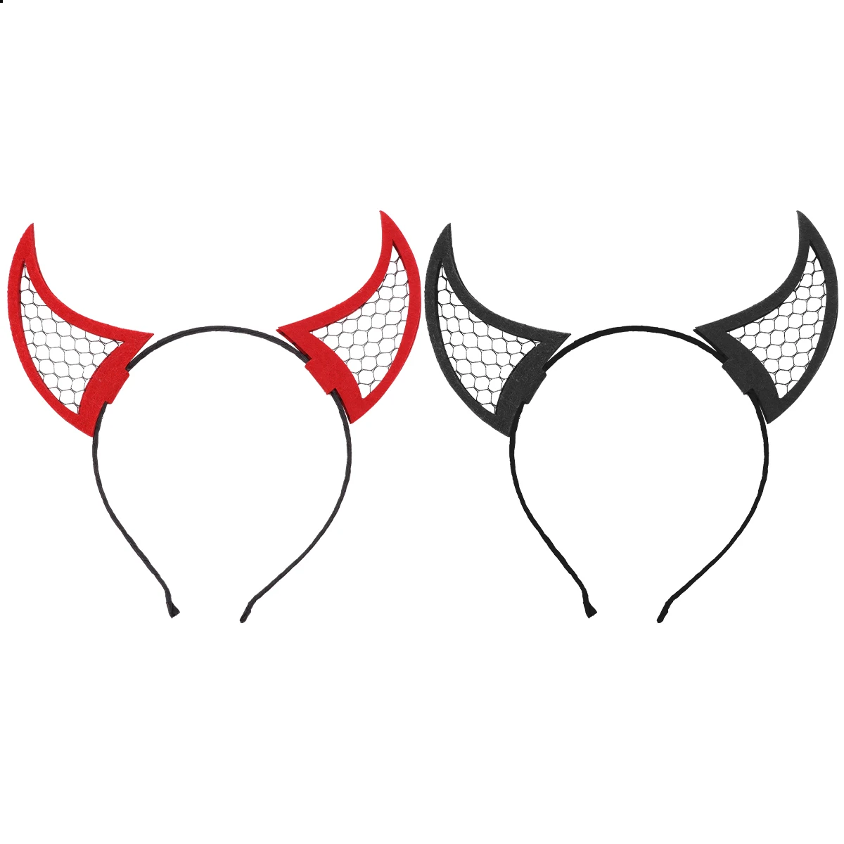 

2 Pcs Horn Headband Lightweight Halloween Hair Accessories Clothing Headwear Retro Fabric