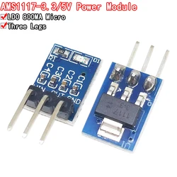 5PCS High Quality 5V to 3.3V For DC-DC Step-Down Power Supply Buck Module AMS1117 LDO 800MA