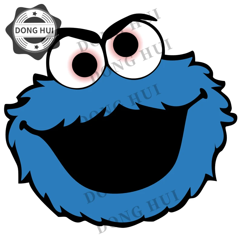 Cookie Monster, Cookie-loving Monster Baby, Car Sticker Motorcycle Trunk Helmet Laptop Skateboard Mug Decal