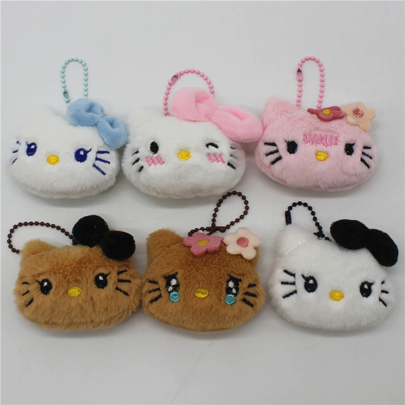 12PIECE Mike Sulley TIGGER Hello Kitty Plush Keychain POOH Plush Doll Toys Kuromi Wallet Bag Pendant Headphone Bag Gifts