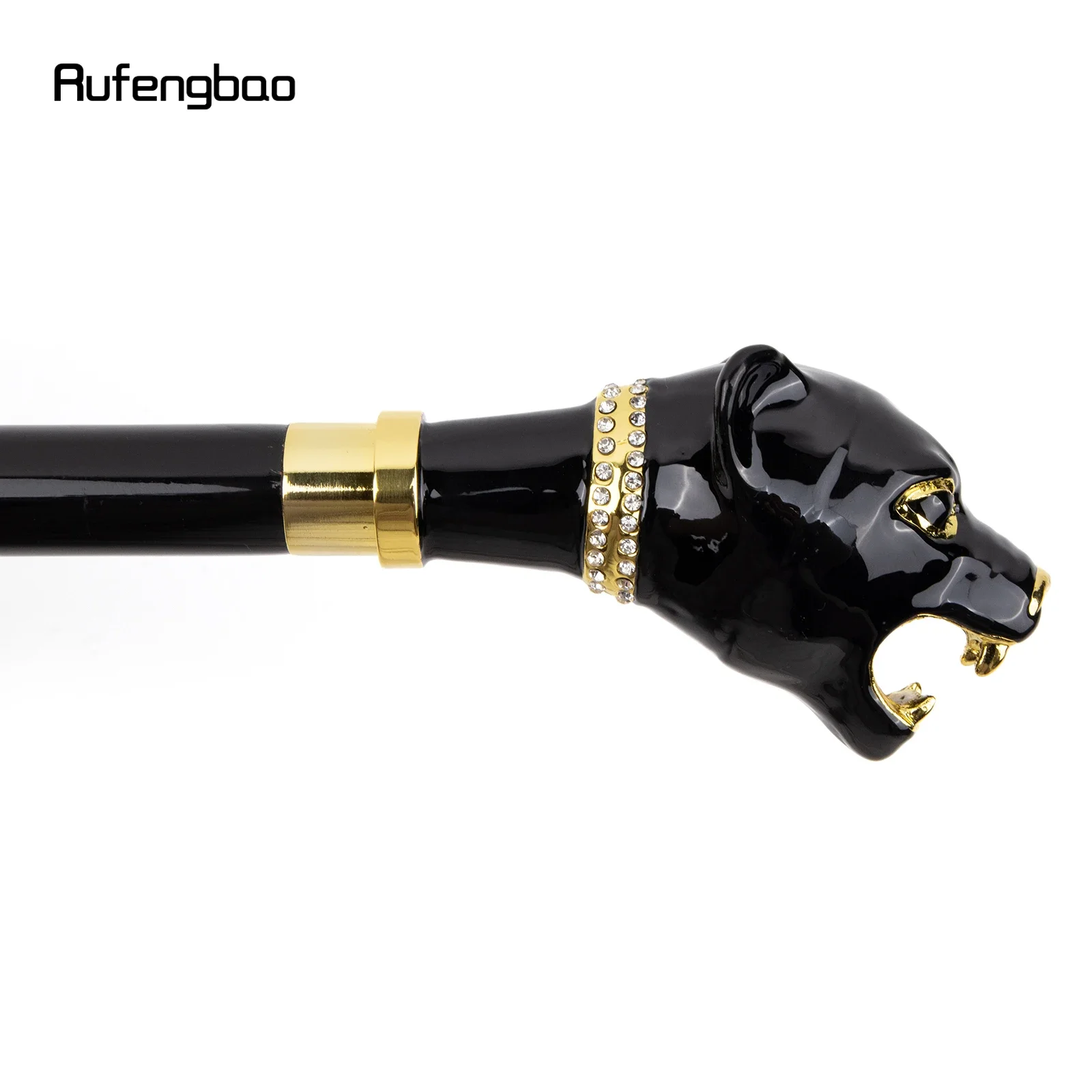 السيراميك الأسود ليوبارد خشبية واحدة مشتركة موضة الخشب عصا للمشي ديكور عصا للمشي هالوين الصولجان العصا Crosier 95 سنتيمتر