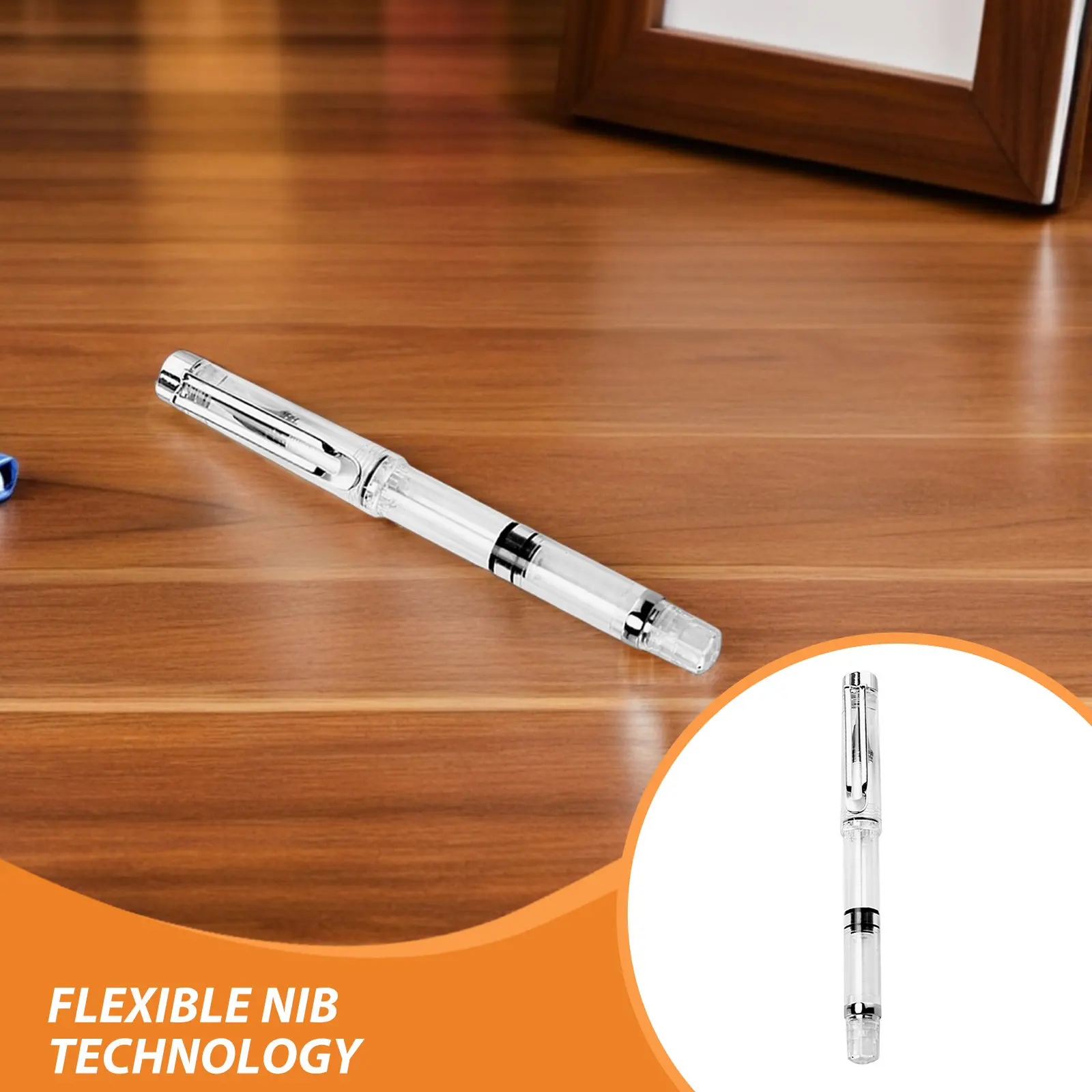 8Pcs Fountain Style Brush Pen Refillable Piston Filling Flexible Nib Calligraphy Pen Set for Beginners Artists Students