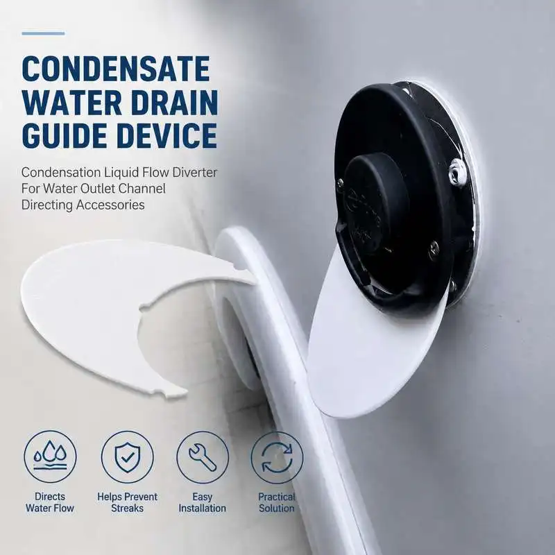 Condensate Water Drain Guide Device Condensation Liquid Flow Diverter For Water Outlet Channel Directing Accessories