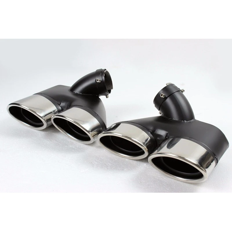 2PCS/SET For W211 E240 E280 E260 Quad Exhaust Dual Outlet Stainless Steel Exhaust Tips For Benz (Fits W211 )