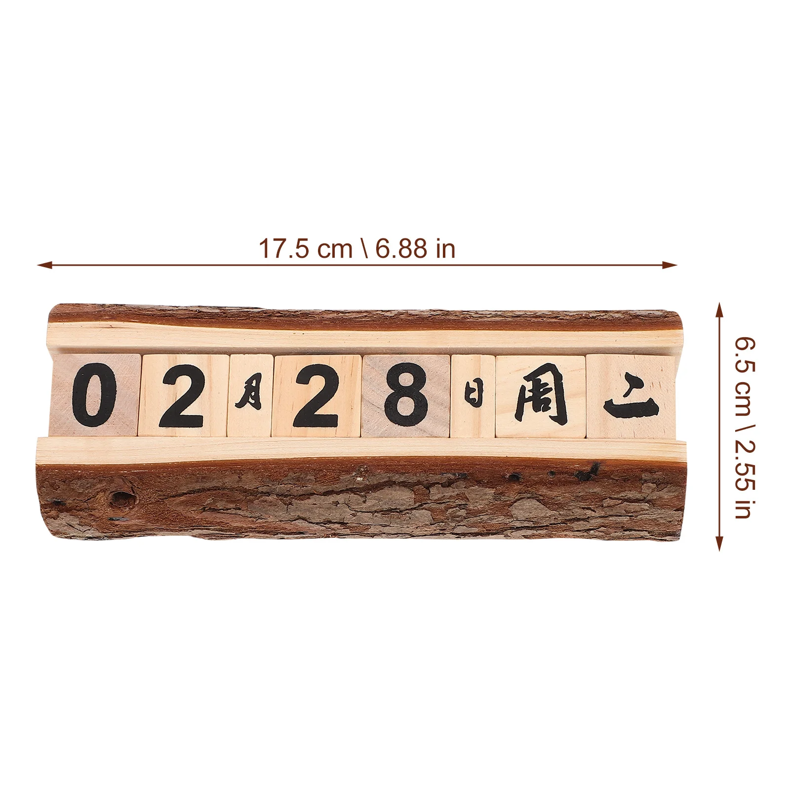 تقويم مكتب خشبي طبيعي ريفي عتيق كتلة التقويم اليومي سطح المكتب الديكور غرفة المعيشة مكتب سطح المكتب الديكور #2