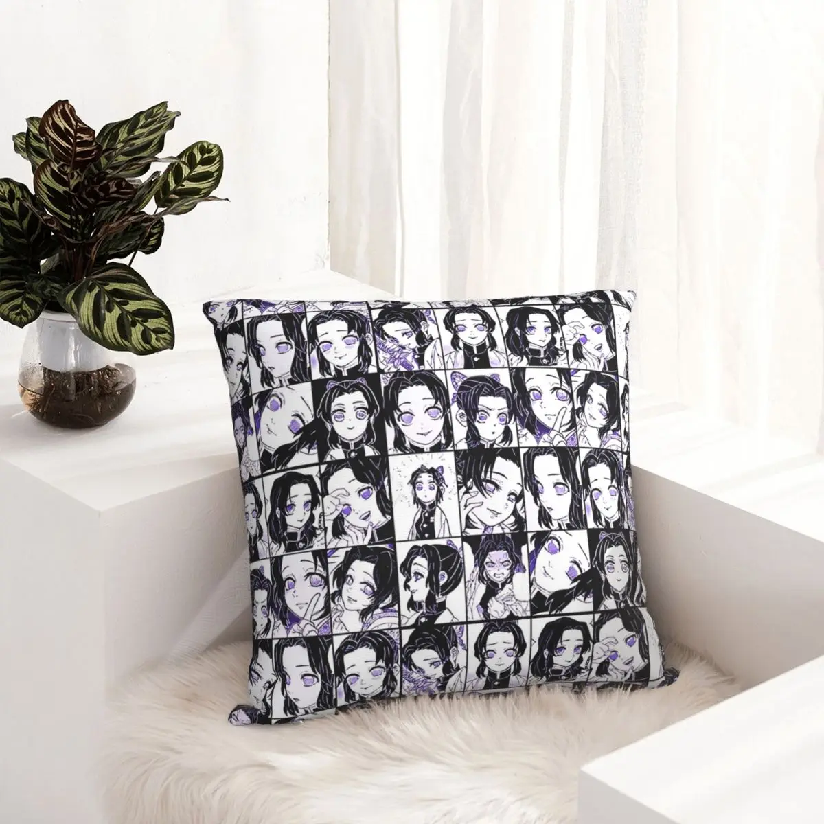 Kimetsu No Yaiba,Shinobu Manga Collage pillowcase printed cushion cover sofa waist pillow pillow cover