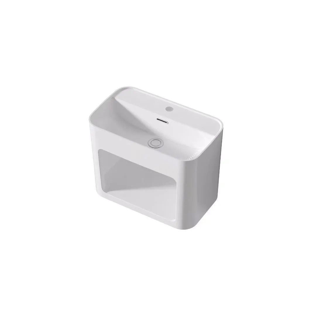 

2025 new product ceramic integrated small apartment bathroom hanging basin balcony face