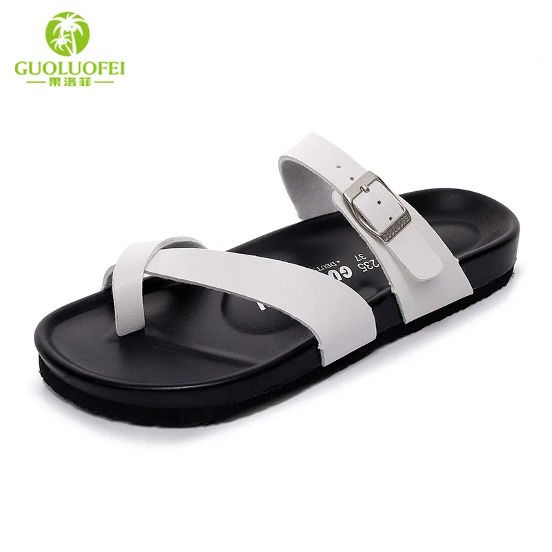 High-quality Couple Style Cork Slippers for women's Casual Sandals Outdoor Wear 2024 new Summer Beach Vacation Men's Slippers