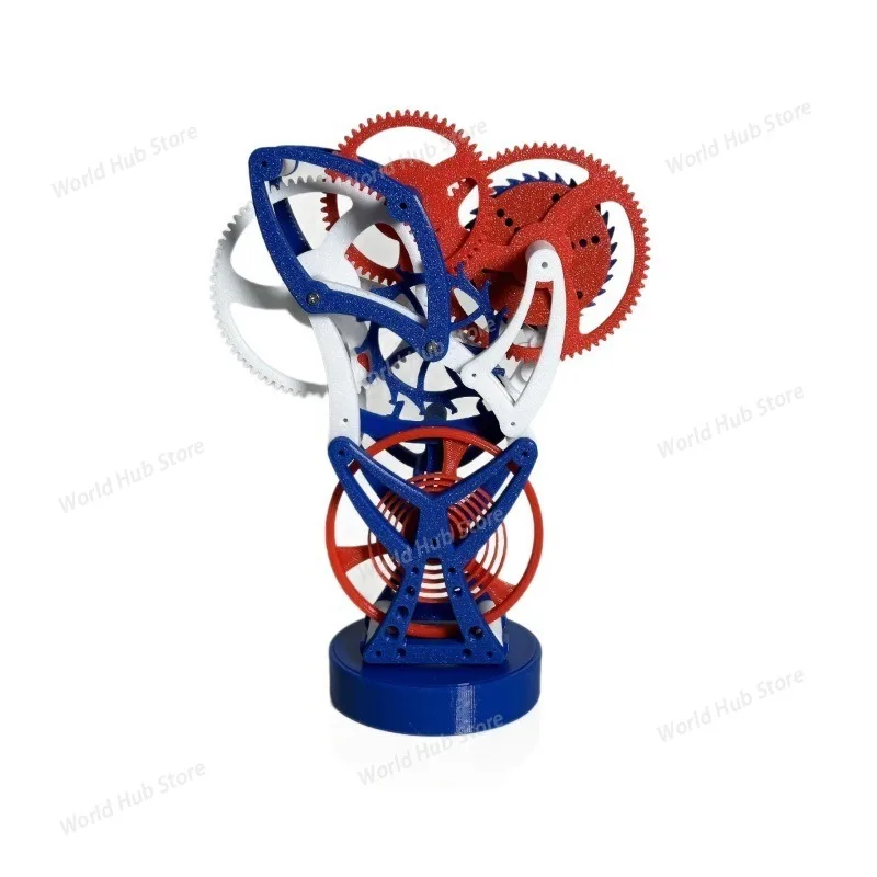 

Double Axis Tourbillon Model Metal Clockwork Aesthetics Mechanical Desktop Fun and Exquisite