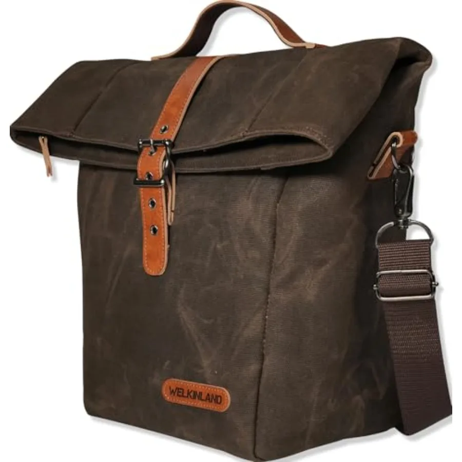 

6H Insulation Leakproof Waxed Canvas Lunch Bag Brown Heavy-Duty Lunch Bags Lunch Tote Bags For Men Men Lunch Box For Work