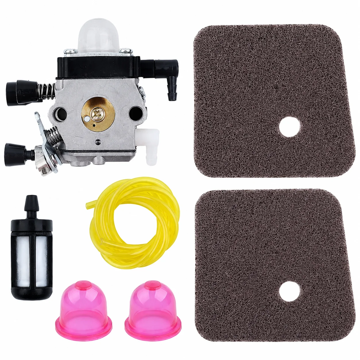 Carburetor Air Filter Spark Plug Fuel Line Kit For Stihl FS45/46/55 KM55R FS38 FS55R Trimmer Replaces C1Q-S66/S97 4140 120 0619