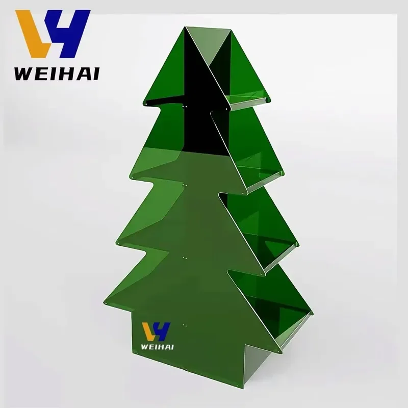Nordic Modern Acrylic Christmas Tree Display Stand Multi Layer Floor To Ceiling Storage Rack For Living Room Home Decoration