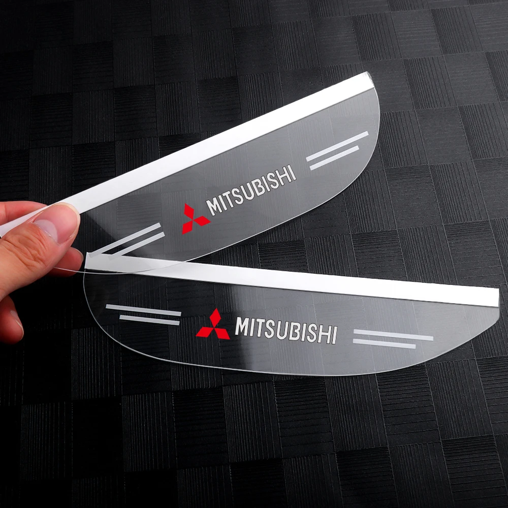 2Pcs/Set Rearview Mirror Rain Eyebrow Sun Visor Sticker Decoration For Mitsubishi Ralliart Grandis Galant Carisma Xpander Cross