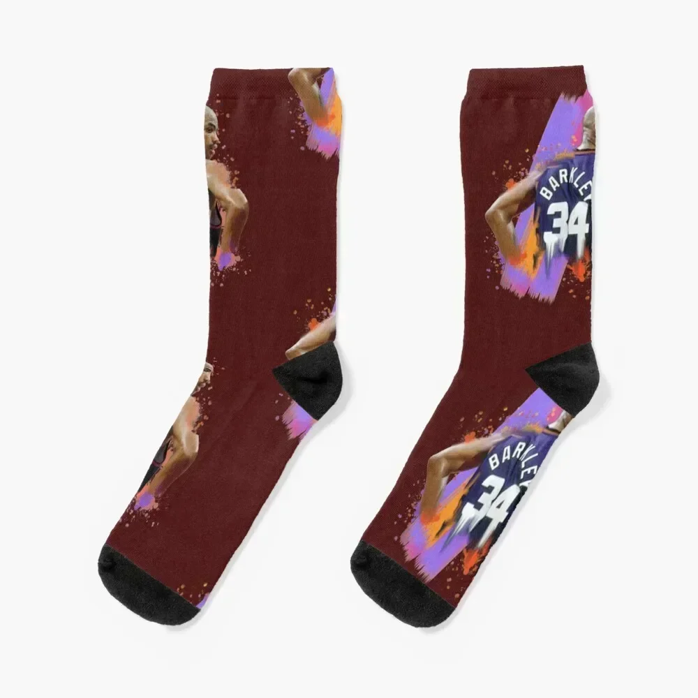 

Charles Barkley basketball Thirty four back side Socks anti slip football FASHION cute Women Socks Men's