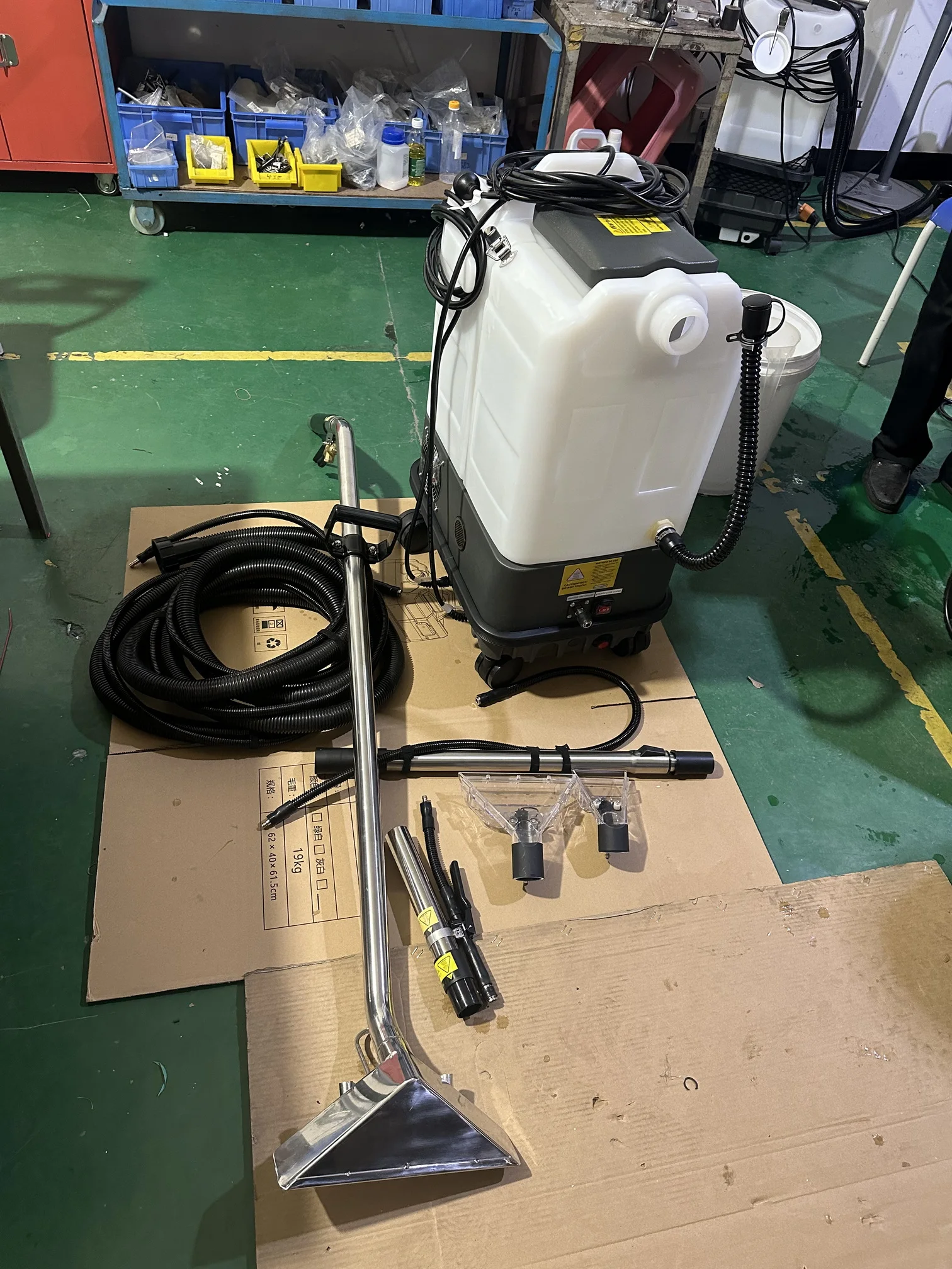 KAOSHAN Steam 160PSI Electric Handheld Commercial Carpet Cleaning Machine 24L Tank 3600W Power for Sofa Seat Mattress Curtain