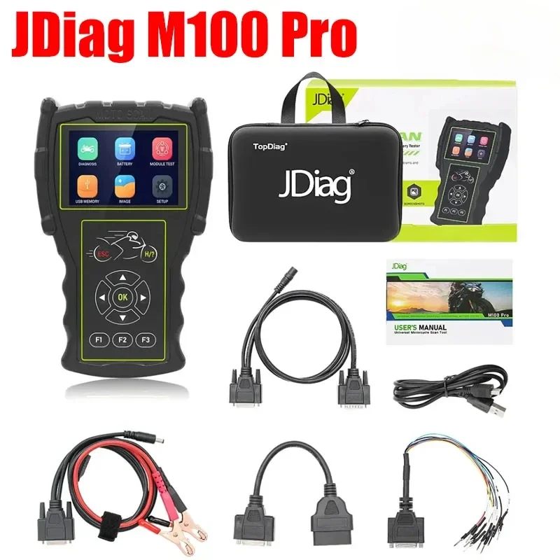 JDiag M100 Pro for KT-M Yamaha Suzuki MW Kawasaki Honda EFI Motorcycle OBD2 Scanner Diagnostic Tool Moto Scan Code Reader