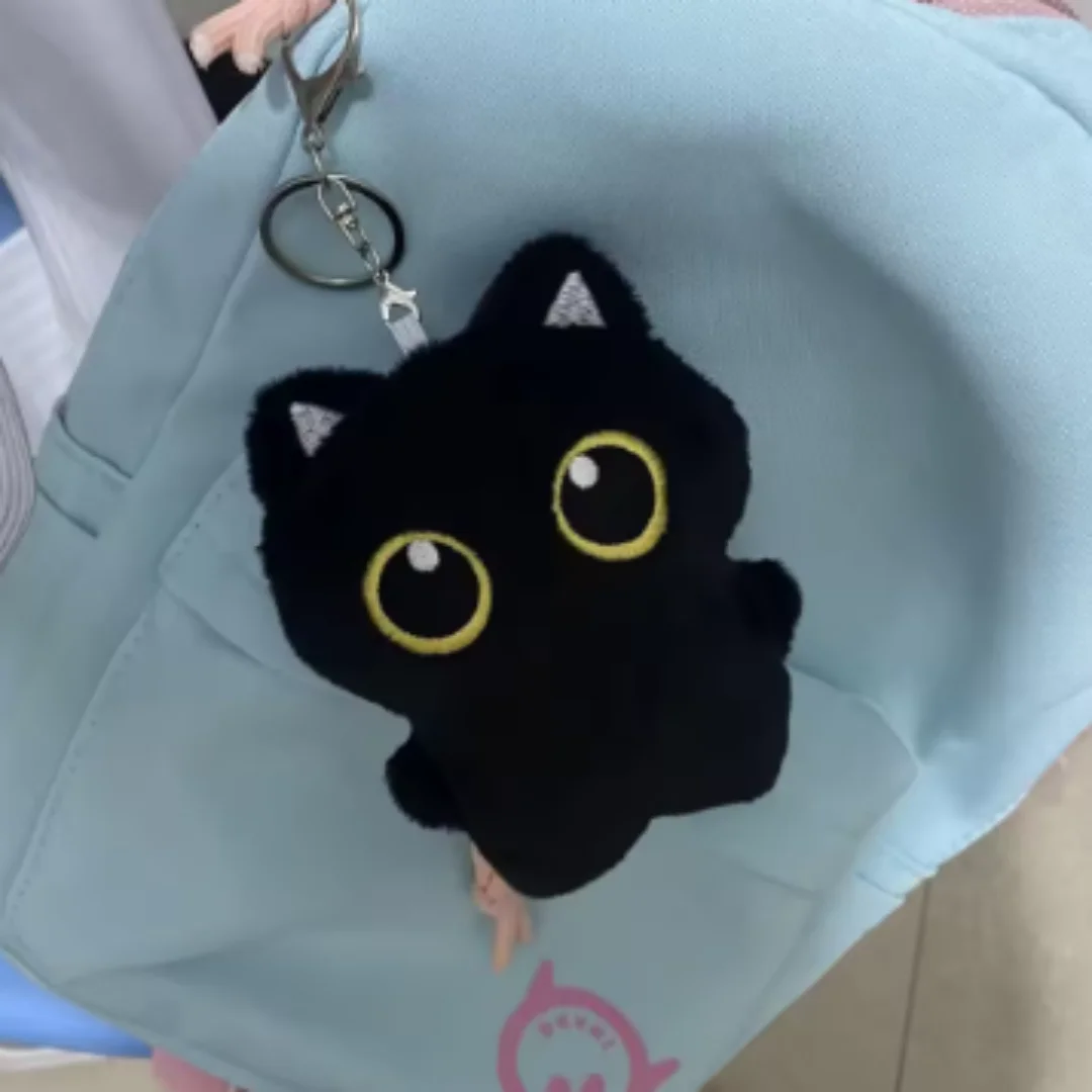 جديد لطيف القط الأسود ألعاب من نسيج مخملي دمية قلادة صغيرة محبوب وسادة وسادة Ins القط الأسود ألعاب من نسيج مخملي دمية لصبي فتاة هدايا عيد ميلاد