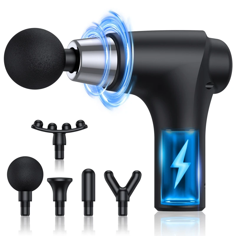 

Touchscreen Version Fitness Equipment Handheld Mini 6 Gear Fascia Gun Electric Impact Home Relaxation Muscle Massager Fascia Gun