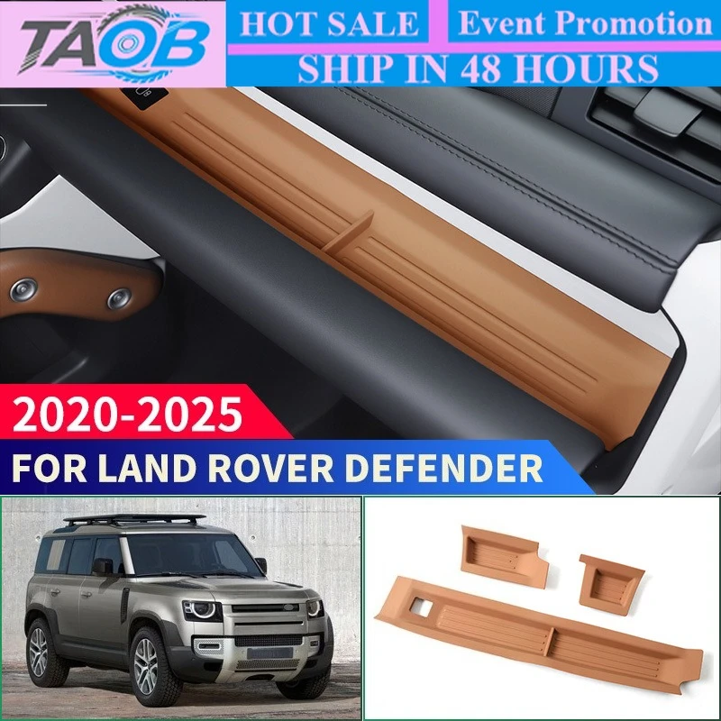 3 pièces, conduite à gauche, compatibles avec Land Rover Defender 90/110 (2020-2025), coussin de protection pour boîte de rangement de console, accessoires.