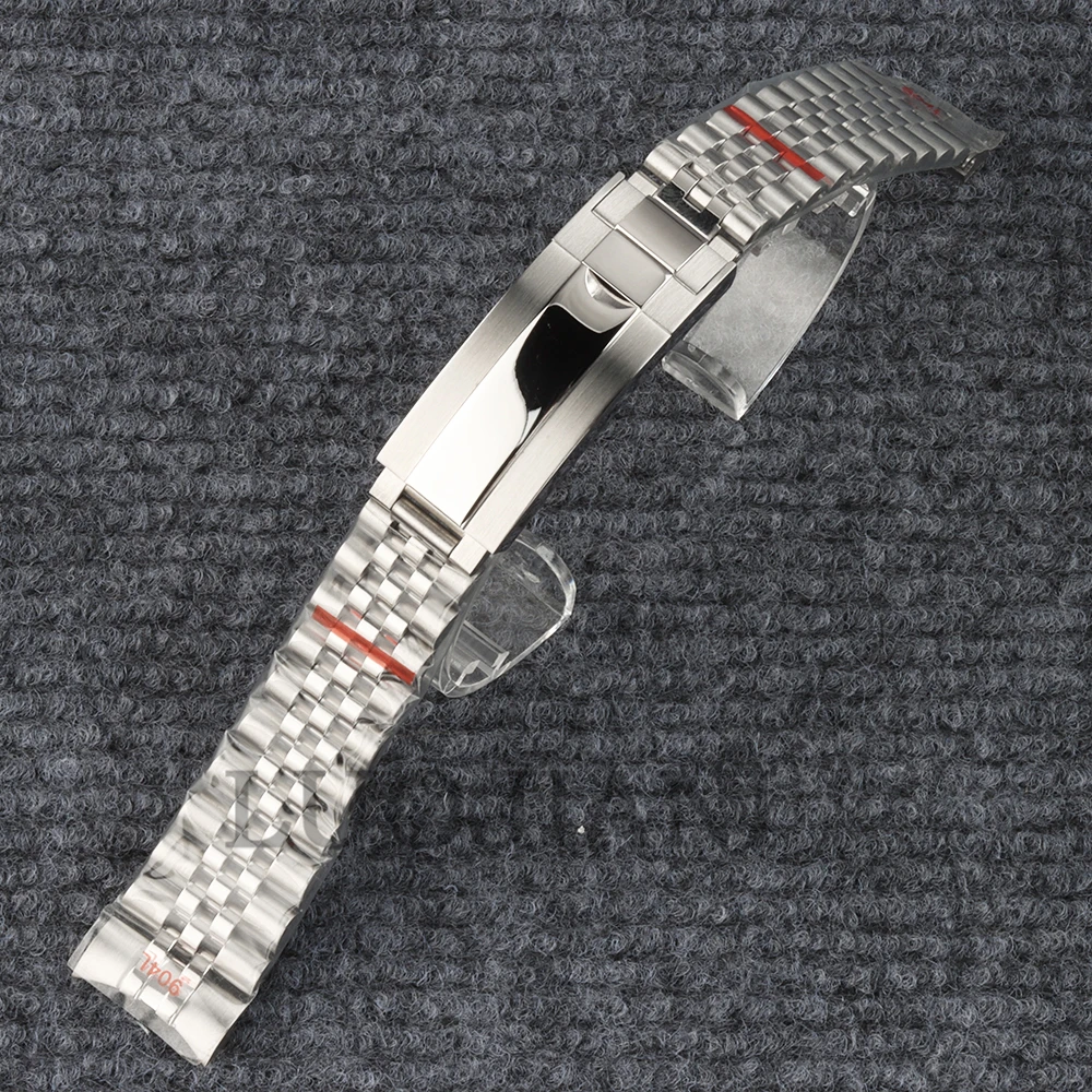 NH35 Strap 20mm Width Gold/Rose gold/Silver Jubilee Bracelet Folding Buckle For Daytona SUB Log NH35 NH36 Watch Case 316L Steel