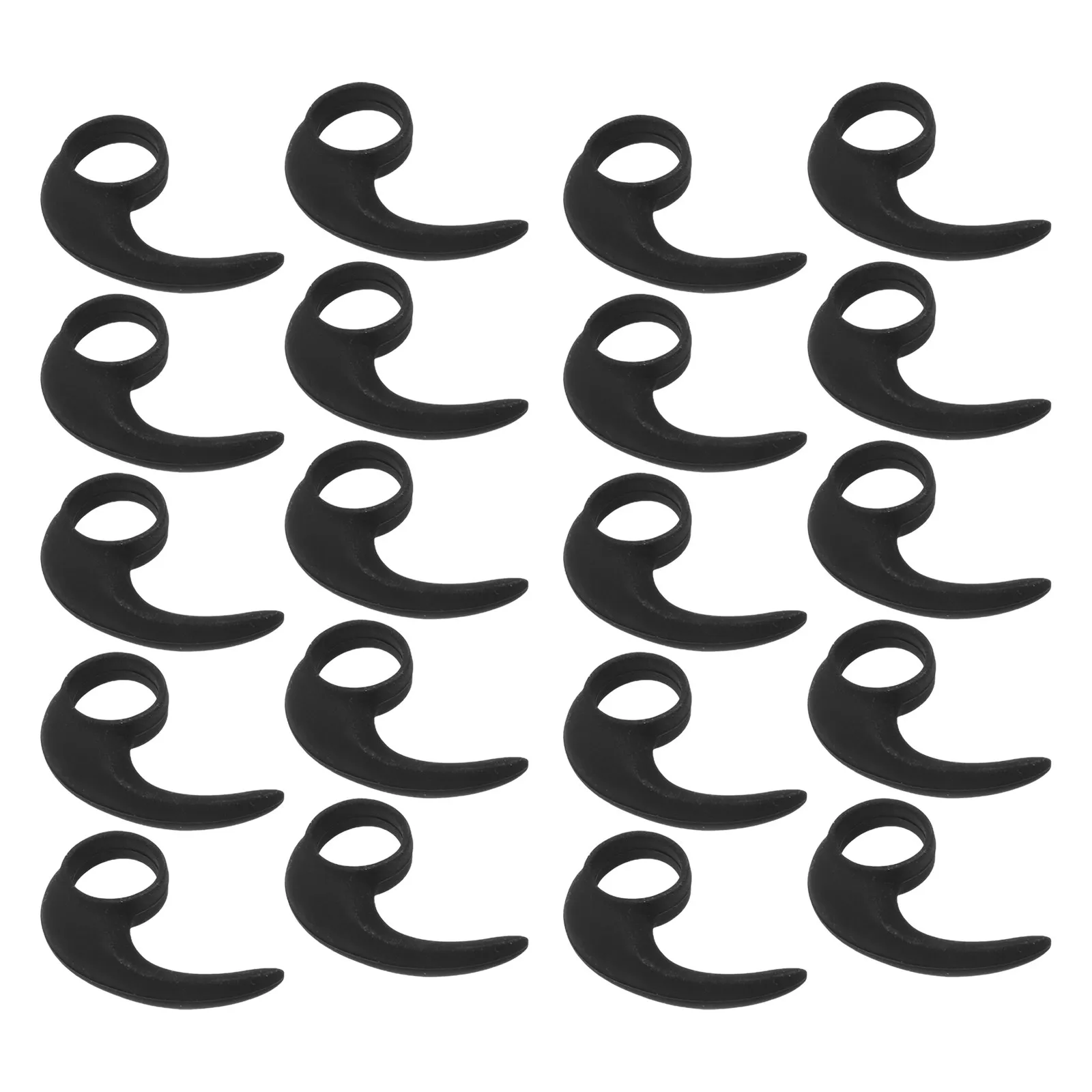 20Pcs Silicone Ear Hooks for 10Mm Earphones Anti-Lost Anti-Slip Sports Earbud Holder Wing Attachments Secure Fit Running Gym