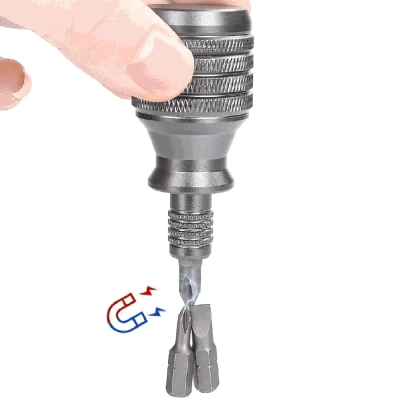 Convenient Magnetic Bit Holder Tool Screwdriver Tool Versatile Screwdriver Set Aluminum for Easy Screwdriving Drop Ship
