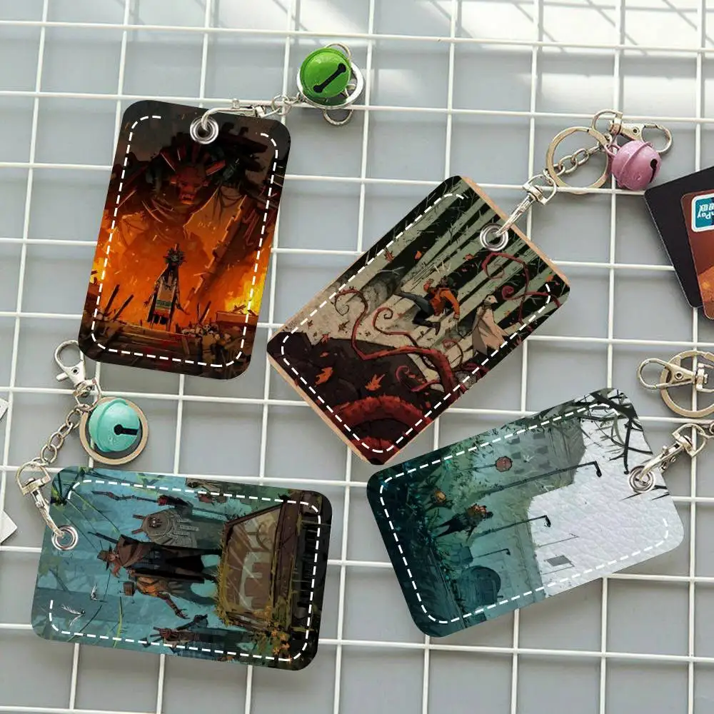 

Alex Vede Anime Card Holde Applicable To Credit Cards Bus Card Soft Leather Rectangular Keychain Protective Cover