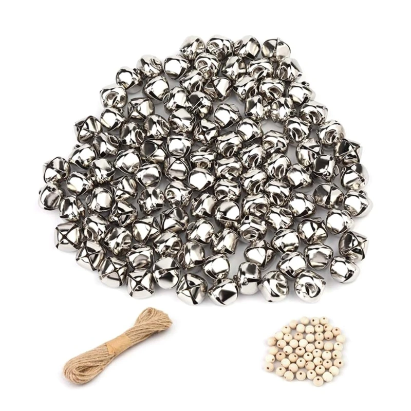 

150Pcs Craft Bells for Craft, Christmas Bells 1Inch Silver Craft Bells for Wreath Decoration, Home Holiday Decoration