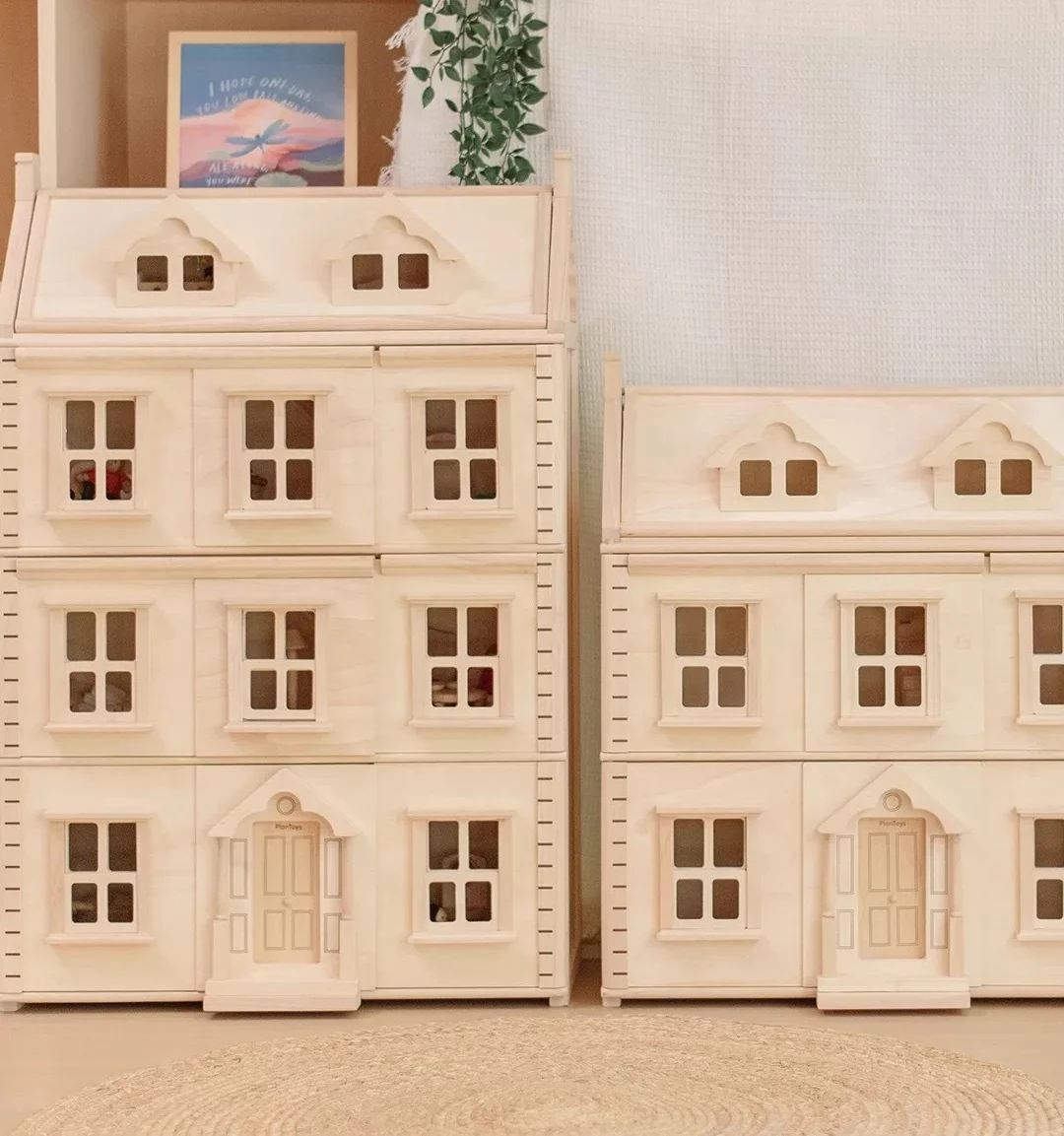 Luxury Victoria Doll House Three-story Villa Wooden Children's Room Play House