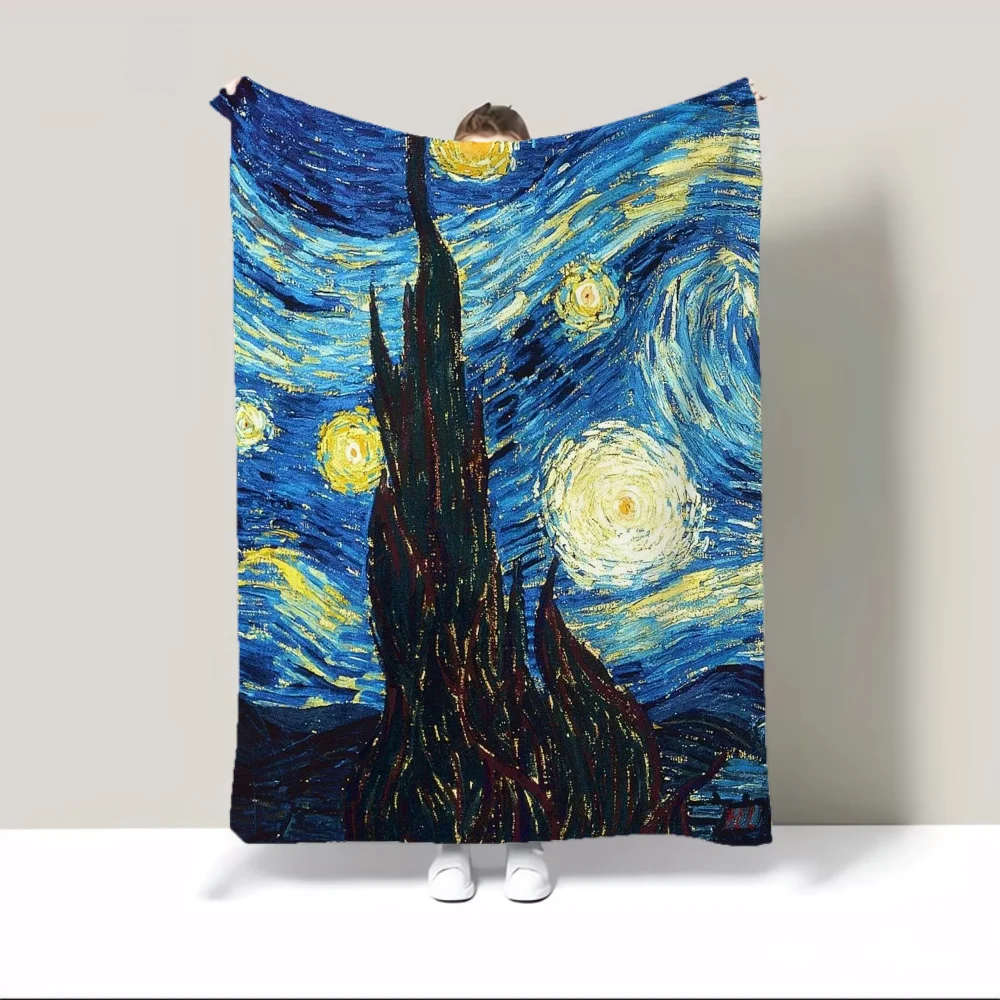 Picnic Throw Blanket 150x200 Van Gogh Blanket Fluffy Soft Blankets Sofa Decoration Throws Blankets for Sofa Luxury Bedding Knee