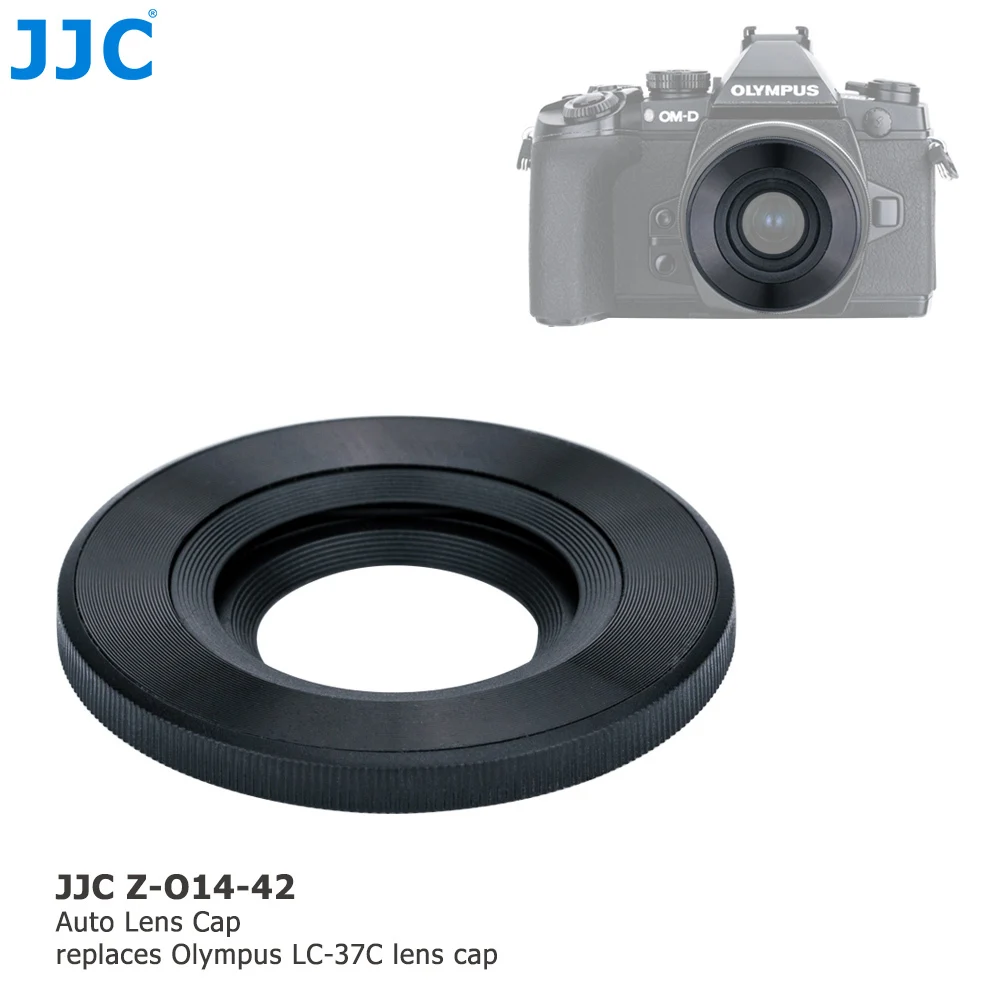 JJC Nắp Đậy Ống Kính Cho Máy Ảnh Panasonic Lumix G Vario 12-32Mm F/3.5-5.6 ASPH Olympus M.ZUIKO DIGITAL ED 14-42Mm F/3.5-5.6 EZ Thay Thế Cho LC-37C
