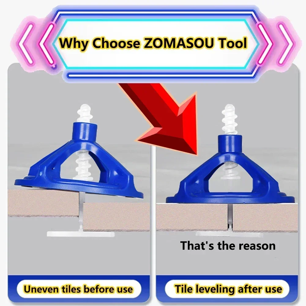 Sistema de nivelación de azulejos de cerámica en espiral, Clips espaciadores de correas, fijación de suelo y pared, herramientas de construcción,