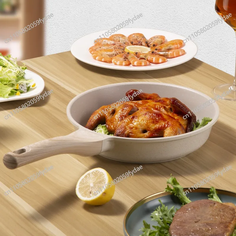 Non-stick Die-cast Aluminum Cookware, Frying Pan for Induction Cookers, with Glass Lid