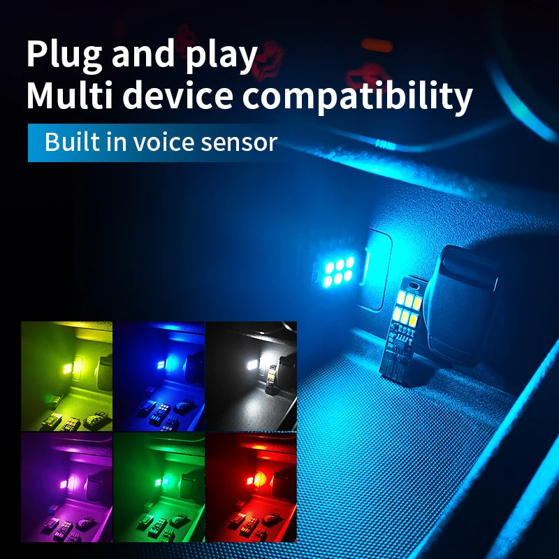 Portable car ambient light LED without modification in car computer USB small night light car decoration light multi-purpose
