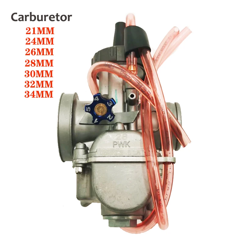 Universal Motorcycle Carburetor 21 24 26 28 30 32 34mm PWK Carburador For 85 110 250 300cc ATV Quad Scooter Dirt Pit Bike MX