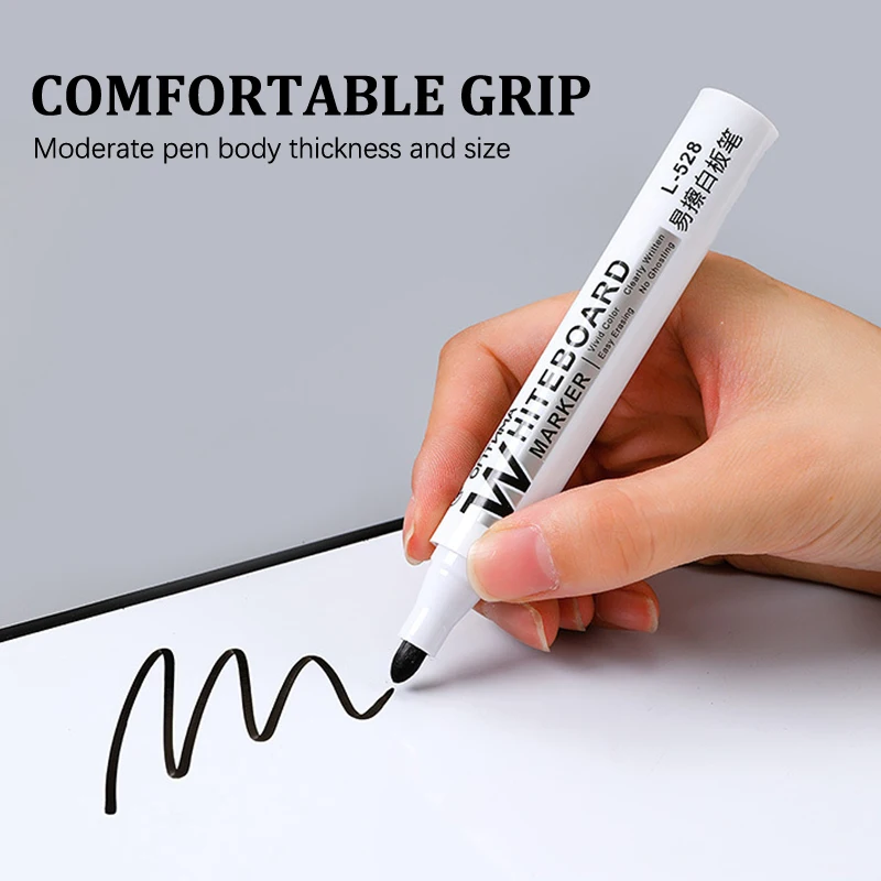 4Pcs Clear Handwriting Easy Erasure Whiteboard Pen Graffiti Blackboard Pen High Capacity Office Teaching Pen Water Based Marker