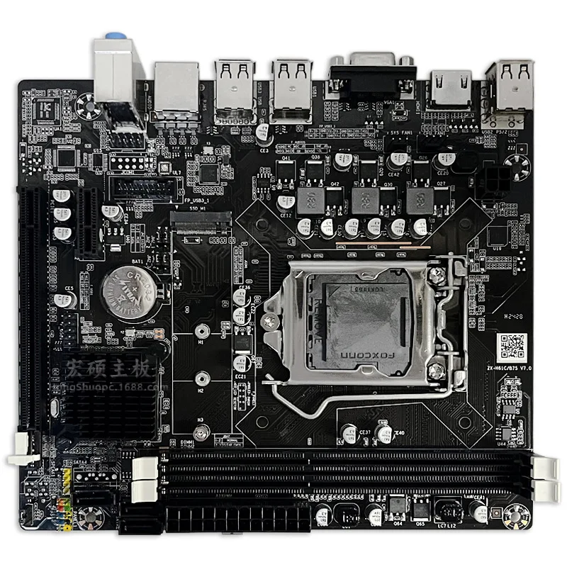 For Brand New H61 Desktop Motherboard LGA1155 DDR3 Support Dual Quad Core I3 I5 I7 CPU Mainboard Kit