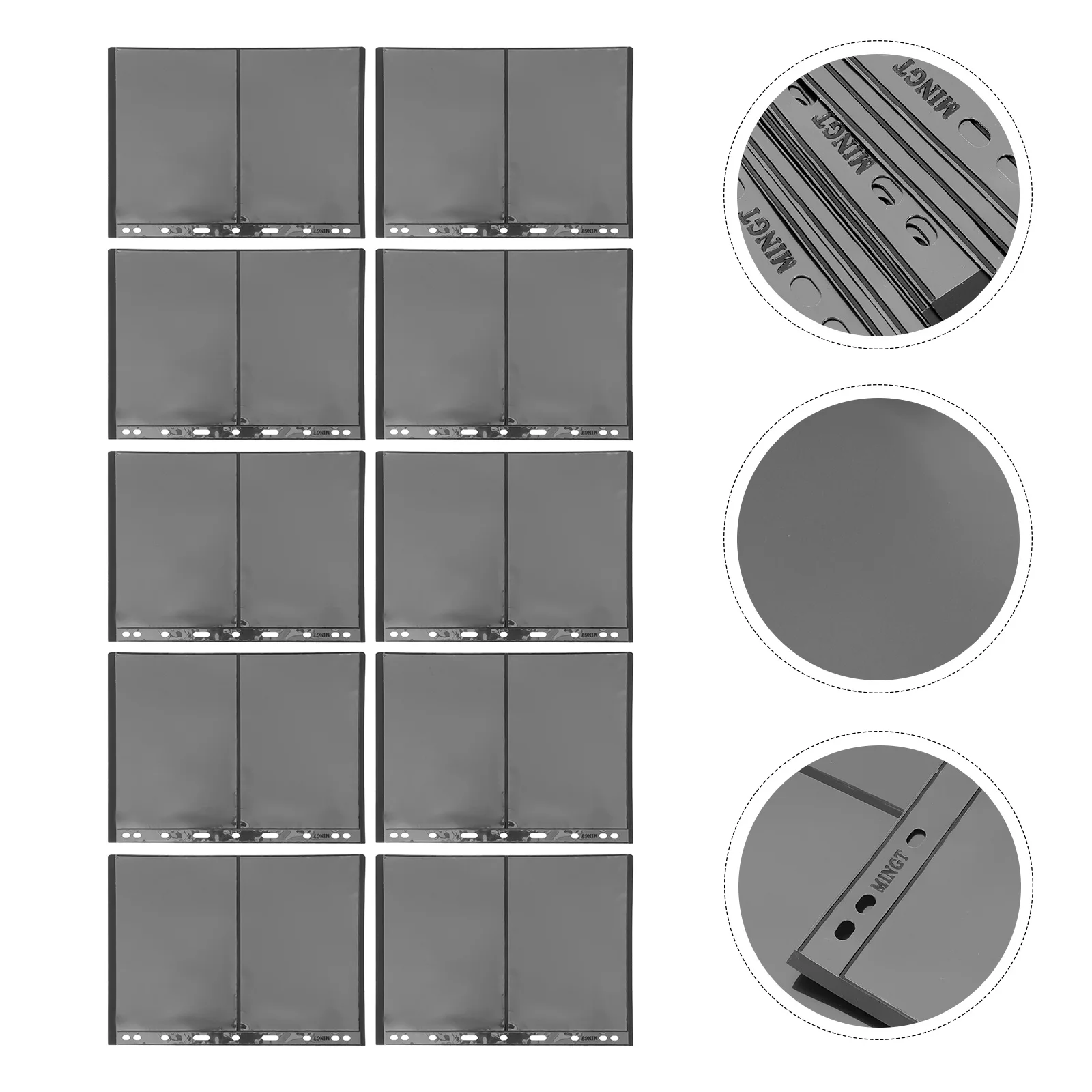 

10Pcs Stamp Album Clear Stock Pages Premium Material Stamp Holders for Collectors Photo Coin Cards Storage Album Collection