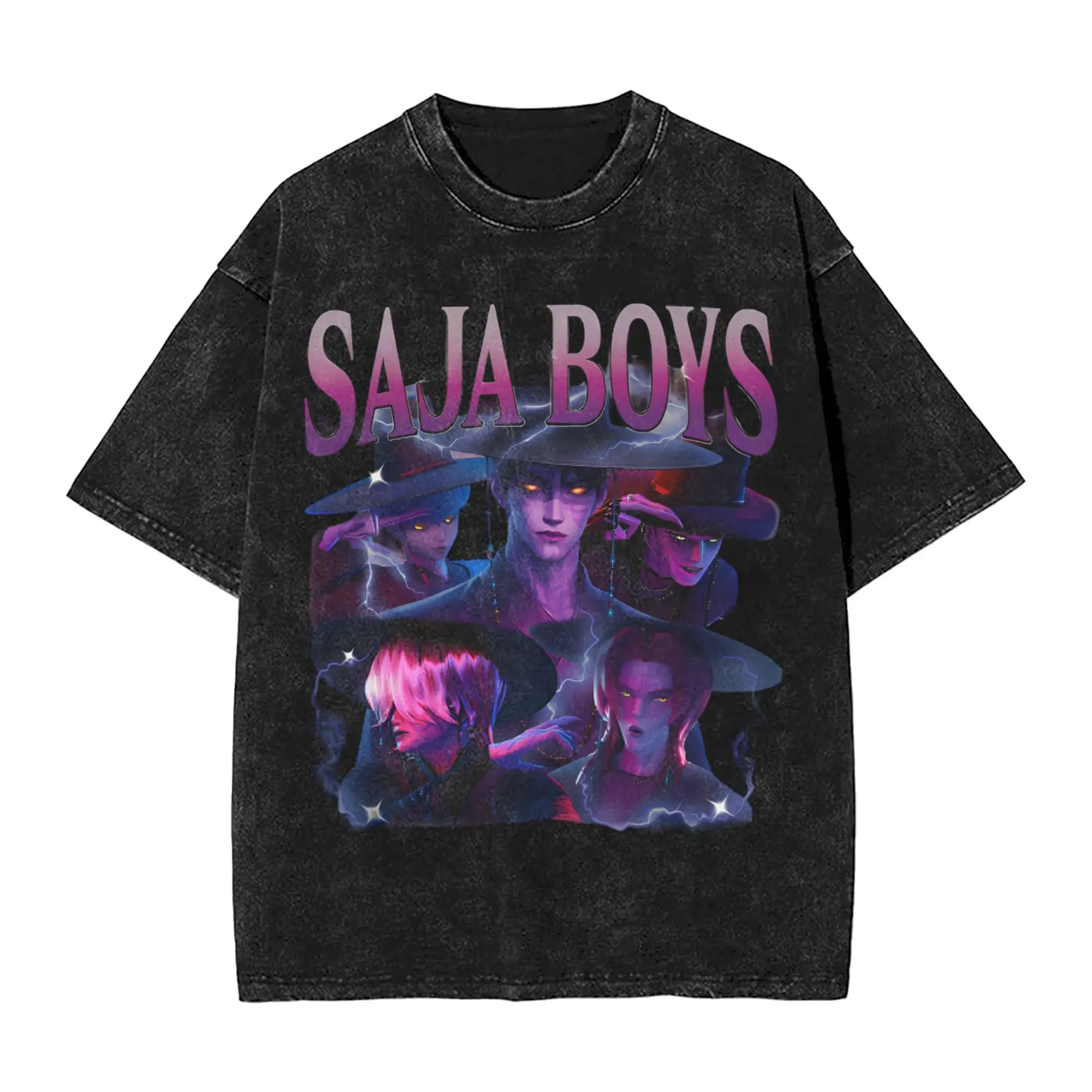 

Saja Boys Boy Band Kpop Demon Hunters Movie футболки мужские хлопковые повседневные футболки с круглым воротником футболка с короткими рукавами одежда