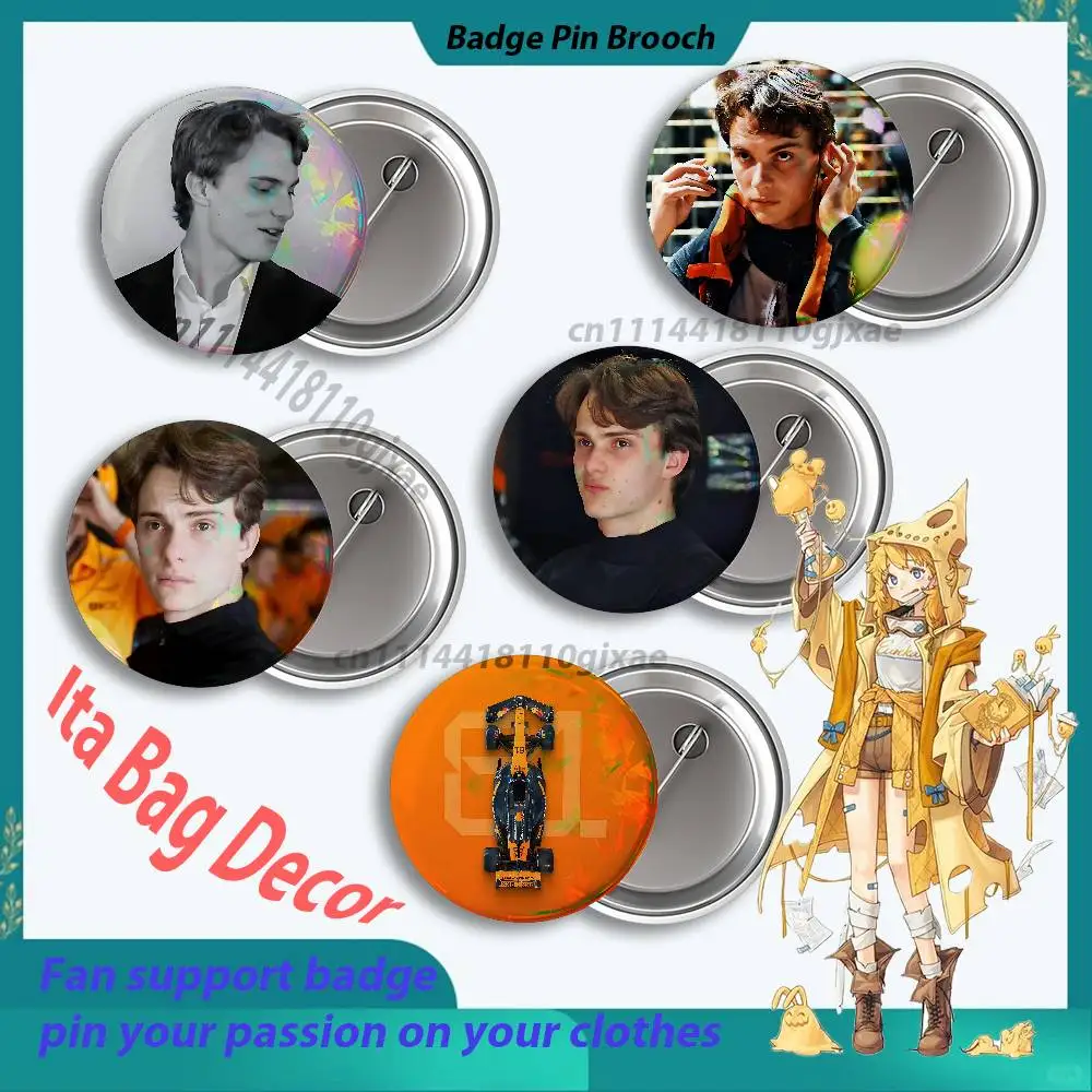 O-Oscar P-Piastri Badges Round Nijigen Otaku Culture IP peripheral products 58 44 32 75 25mm Mini Ita Bag Decor