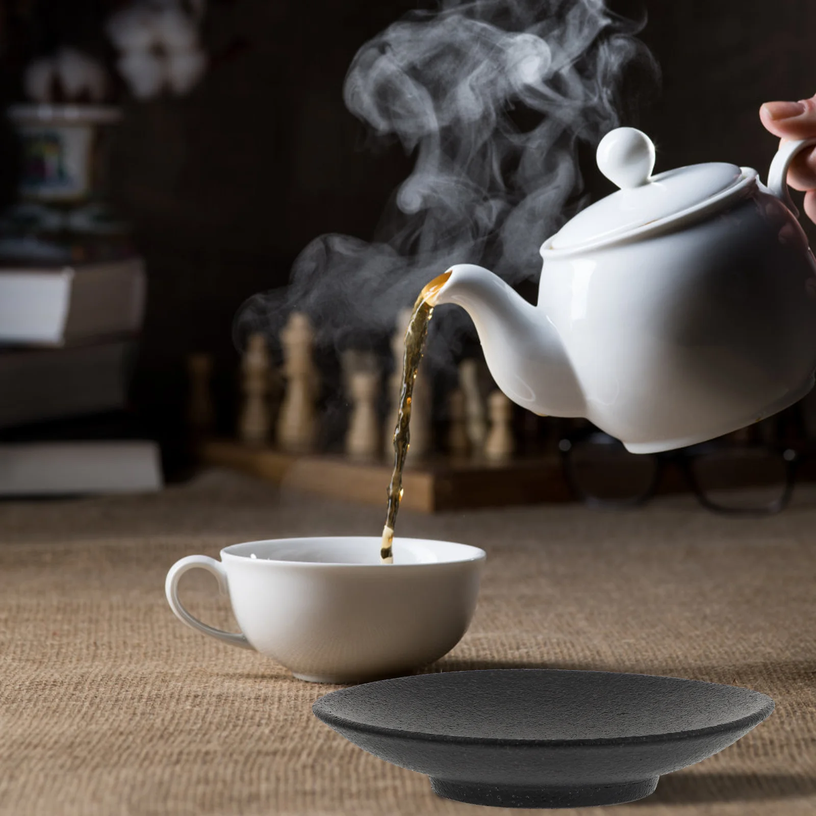 

1Pcs Heat Insulation Ceramic Circular Coaster Decorative Cup Mat Absorbent Stain Resistant Table Protector Suitable for Coffee