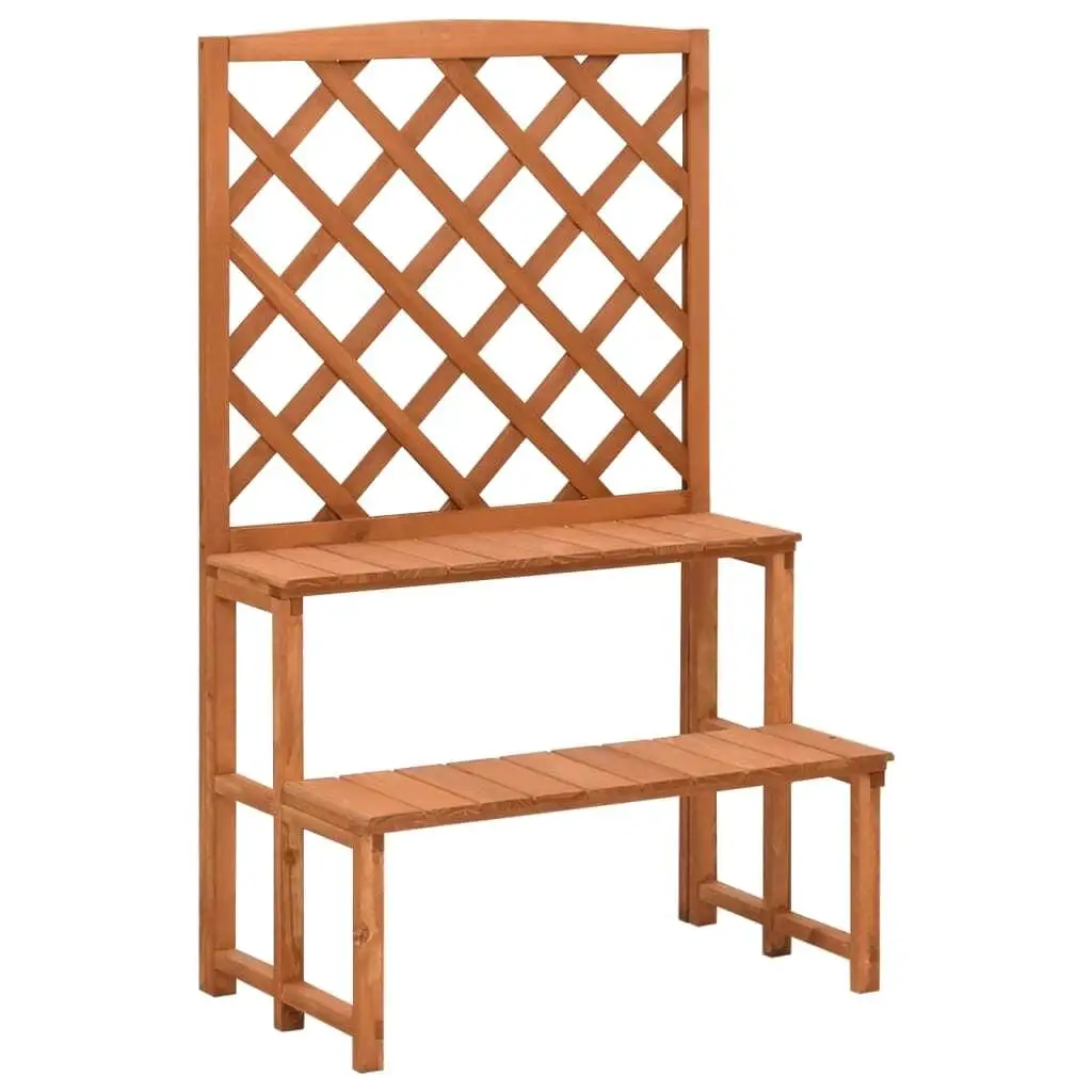 Plant Stand with Trellis 7 for X4 2x115 cm Solid Fir Wood