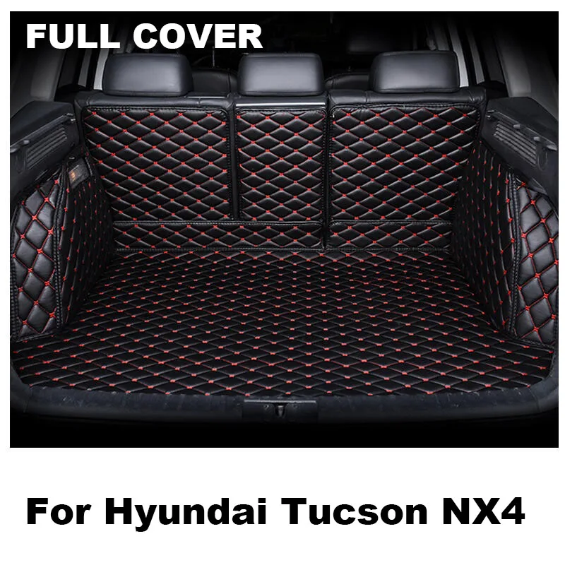 Leather Car Trunk Mats Car Mat For Hyundai Tucson NX4 2022 2023 Dedicated Fully Surrounded Trunk Mat Car Accessorie Storage Pad