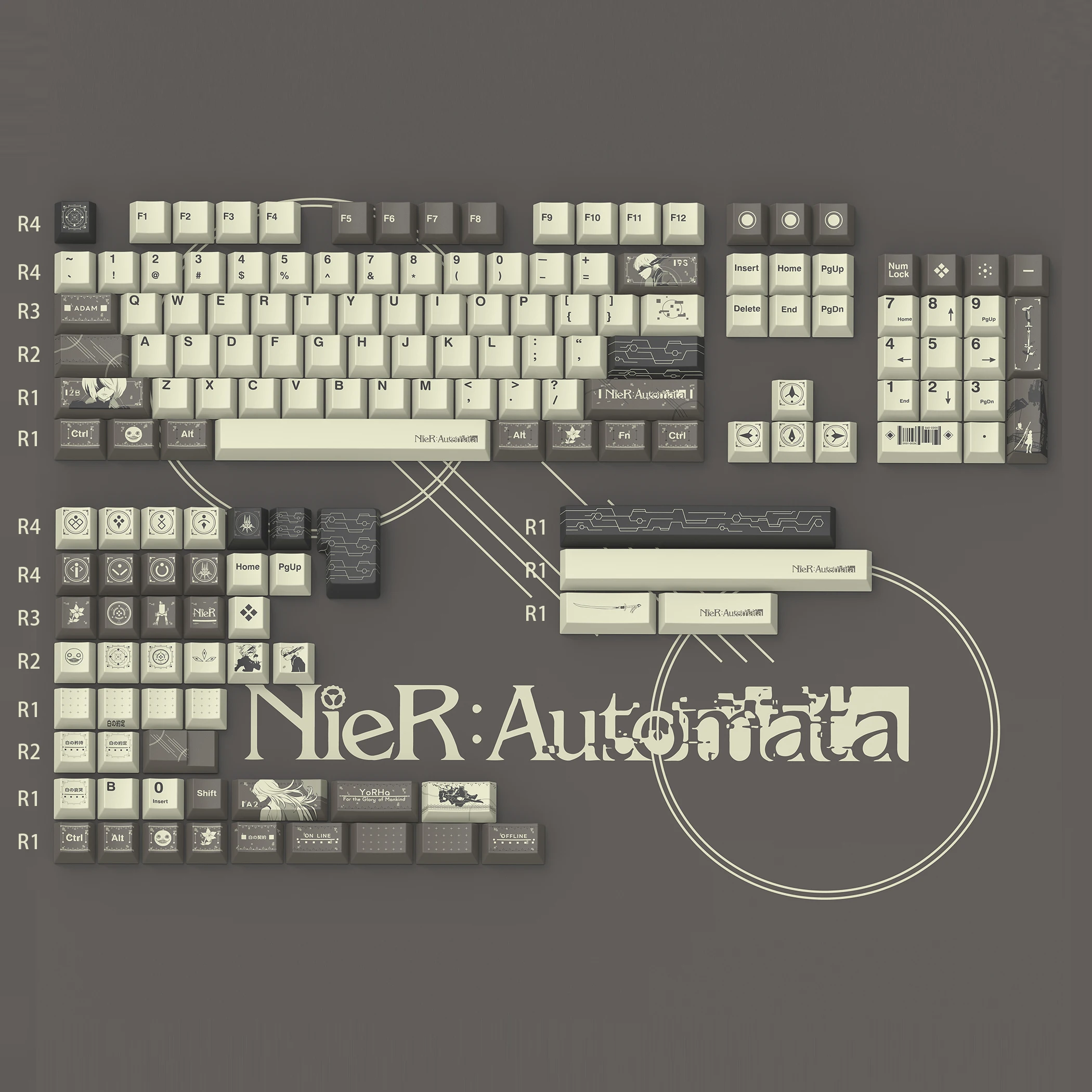 

Mechanical Era Theme Keycaps Set PBT 155keys Cherry Profile Custom Original Handmade Keycaps for Mechanical Keyboard Accessories