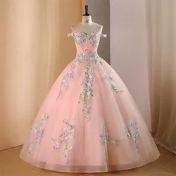 Ashley Gloria Quinceanera Dresses Birthday Graduation Party Dress Elegant Off Shoulder Prom Gown Robe De Bal 2024 New