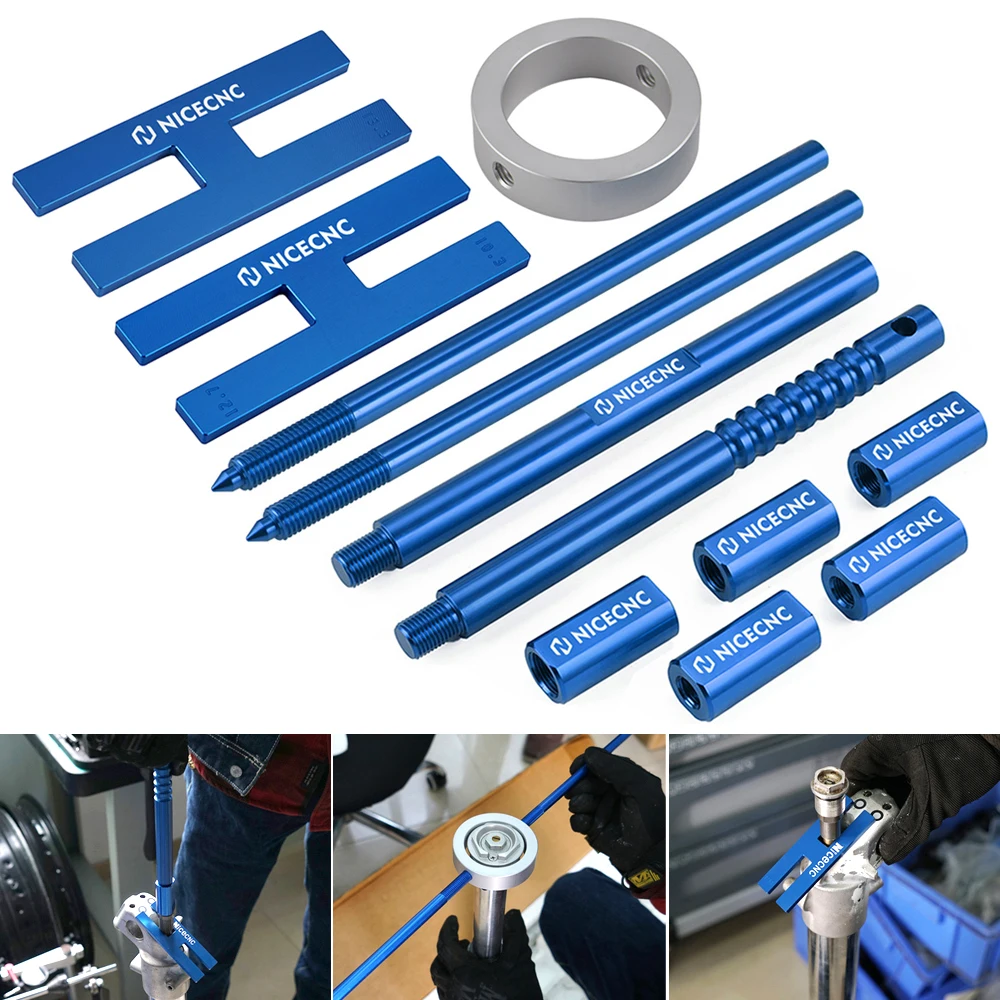Universal Motocross Fork Damper Rod Bleeding Spring Compressor Tool Repairing Kit for KTM Husqvarna Honda Yamaha GasGas Beta