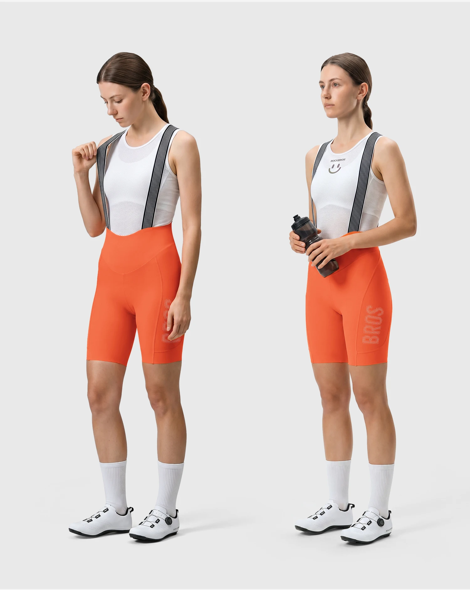 ROCKBROS Sommer-Radhose mit Trägern, Leicht, Elastisch, Atmungsaktiv, mit Polsterung, Damen-Radhose – Detail 23