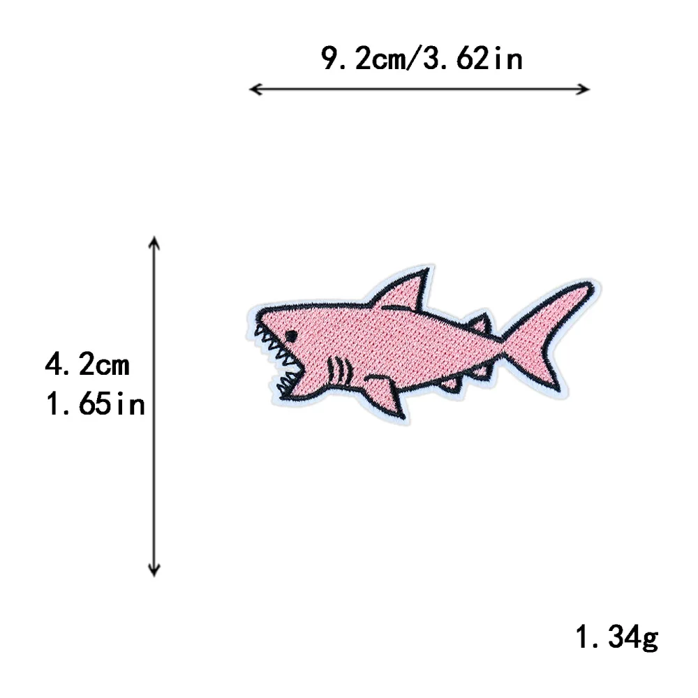 10pcs Embroidery Seashell Shark Starfish Crab Patches Iron On Cartoon Clothes Patch DIY Clothing Appliques