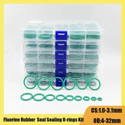 250-100Pcs FKM O Ring  CS 1~3.1mm OD 4 ~ 32mm Sealing Gasket Insulation Oil High Temperature Resistance Fluorine Rubber O Ring