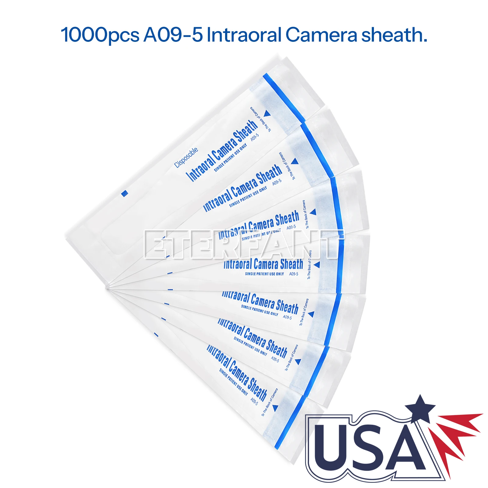 

ETERFANT 1000 шт., одноразовые защитные чехлы для внутриротовой камеры A09-5, подходят для большинства внутриротовых камер